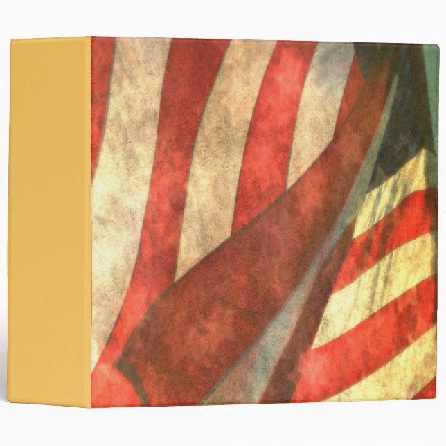 Patriotic American Flag 2" Binder (Front/Spine)