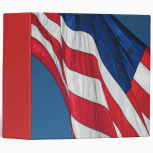 Patriotic American Flag 2" Binder