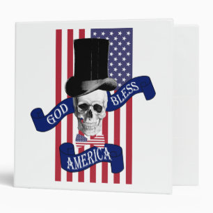 Patriotic American flag 3 Ring Binder