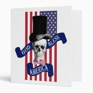 Patriotic American flag 3 Ring Binder