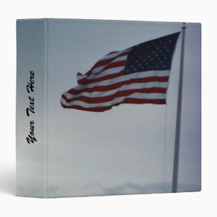 Patriotic American Flag 3 Ring Binder