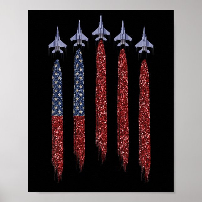 Patriotic American Flag 4th July Independence Day  Poster (Front)