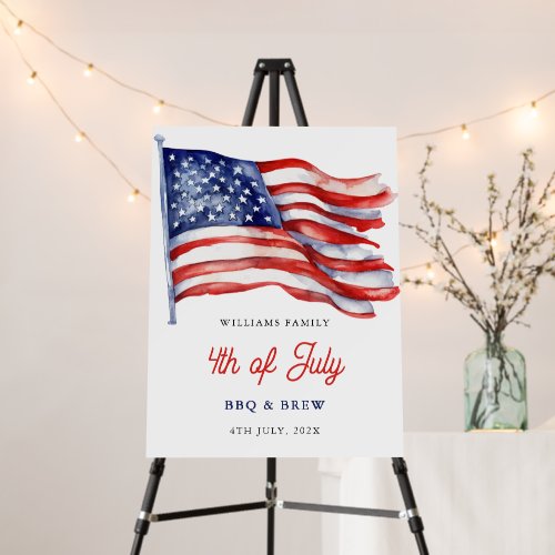 Patriotic American Flag 4th of July Family Reunion