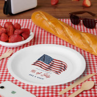 Patriotic American Flag 4th of July Family Reunion
