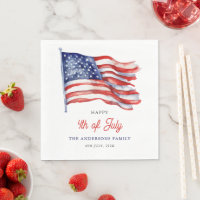 Patriotic American Flag 4th of July Welcome Sign