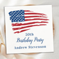 Patriotic American Flag 50th Birthday Party