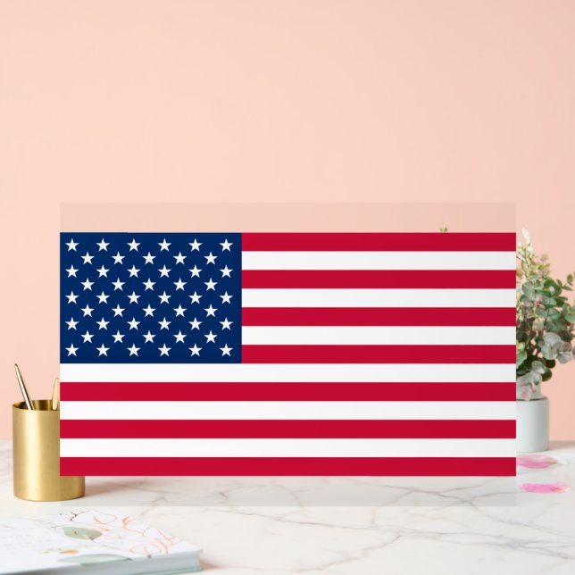 Patriotic American Flag Acrylic Sign (Wedding)