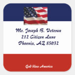 Patriotic American Flag Address Label at Zazzle