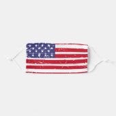 Patriotic American Flag Adult Cloth Face Mask (Front, Folded)