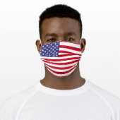 Patriotic American Flag Adult Cloth Face Mask (Worn)