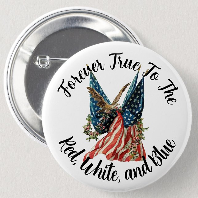 Patriotic American Flag and Eagle USA 250th Button (Creator Uploaded)