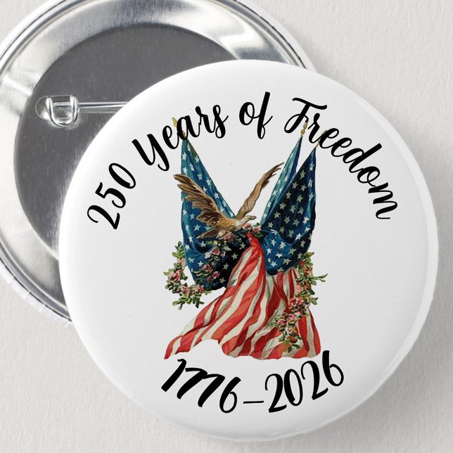 Patriotic American Flag and Eagle USA 250th Button (Creator Uploaded)