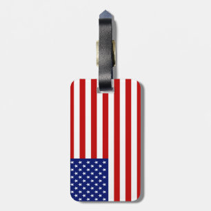 Patriotic American Flag and Texas Flag Luggage Tag