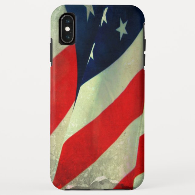 Patriotic American Flag Apple iPhone XS Max Case (Back)