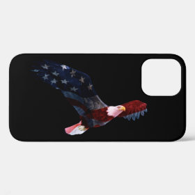 Patriotic American Flag Bald Eagle iPhone 12 Case