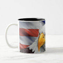 Patriotic American Flag Bald Eagle Coffee Mug