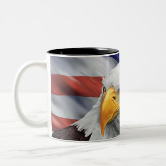 Patriotic American Flag Bald Eagle Coffee Mug
