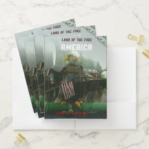 Patriotic American Flag Bald Eagle Overlay