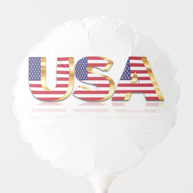 Patriotic American Flag Balloon USA (Front)