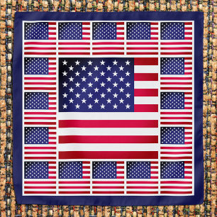 Patriotic American Flag Bandana, vint fashion USA Bandana
