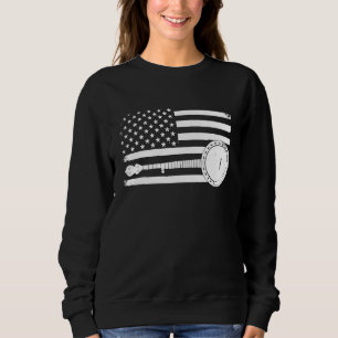 Patriotic American Flag Banjo Banjo 1 Sweatshirt