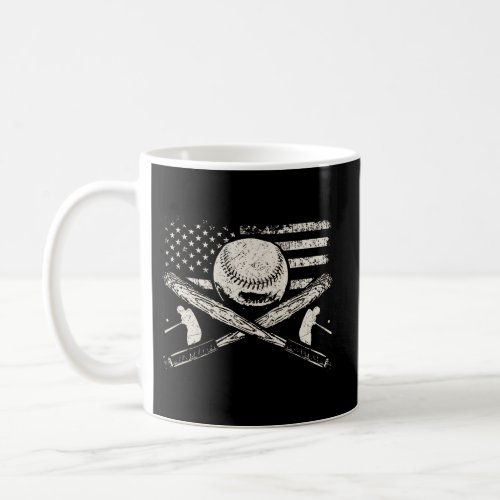 Patriotic American Flag Baseball Baseball Coffee Mug