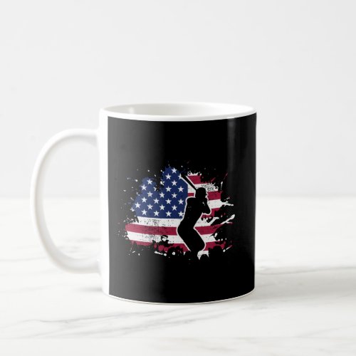 Patriotic American Flag Baseball Design Baseball D Coffee Mug