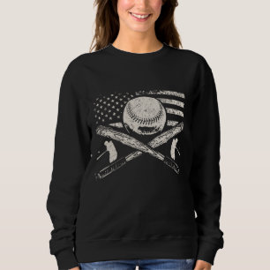 Patriotic American Flag Baseball design Baseball d Sweatshirt