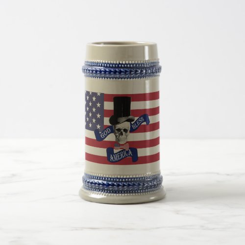 Patriotic American flag Beer Stein