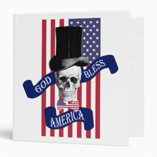 Patriotic American flag Binder