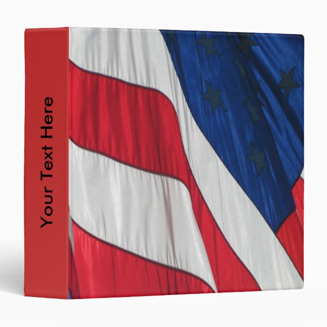 Patriotic American Flag Binder (Front/Spine)