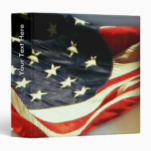 Patriotic American Flag Binder