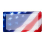 Patriotic American Flag Blank Label
