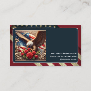 Patriotic American Flag Business Card