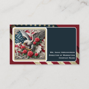 Patriotic American Flag Business Card