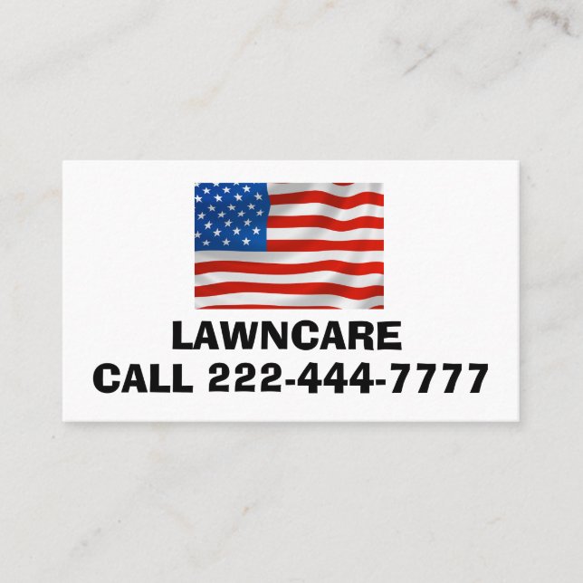 PATRIOTIC AMERICAN FLAG BUSINESS CARD PERSONALIZED (Front)