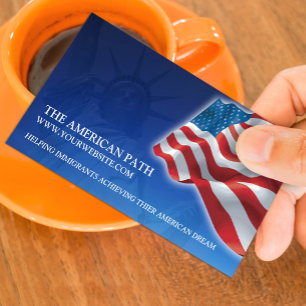 Patriotic American Flag Business Card Template