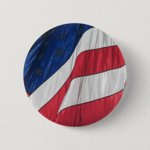 Patriotic American Flag Button