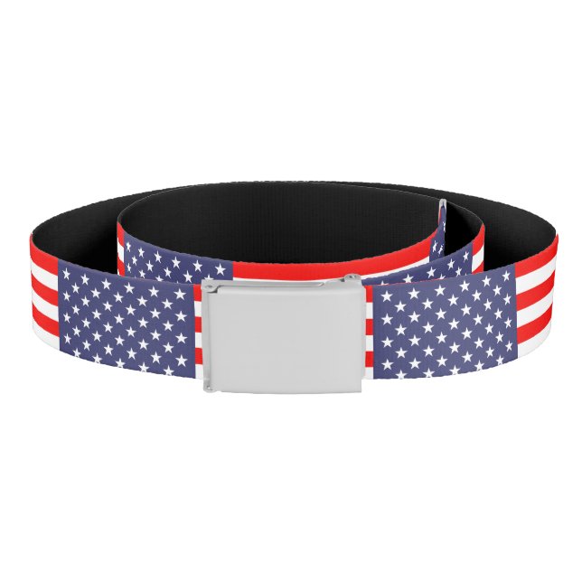 Patriotic American flag canvas belt | USA pride (Coil)
