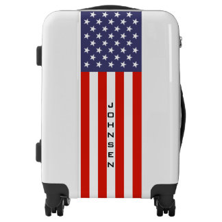 Patriotic American flag carry on luggage suitcase