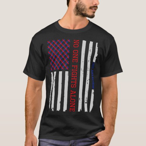 Patriotic American Flag CHD Awareness T_Shirt Tee