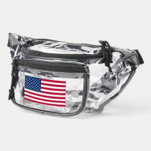 Patriotic American Flag Clear Fanny Pack