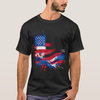 "Patriotic American Flag Colors T-Shirt