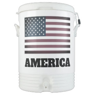 Patriotic American flag custom 10 Gallon Beverage Cooler