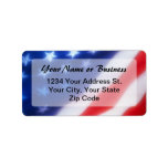 Patriotic American Flag Custom Address Label