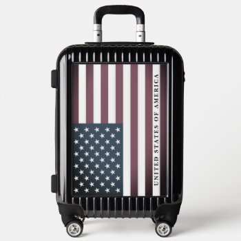 Patriotic American Flag Custom Carry On Suitcase by iprint at Zazzle