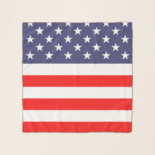 Patriotic American flag custom chiffon scarf