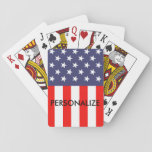 Patriotic American Flag Custom Poker Playing Cards at Zazzle