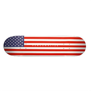 Patriotic American flag custom skateboard deck