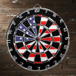 Patriotic American flag dartboard design | Grungy<br><div class="desc">Patriotic American flag dartboard design | Grungy. Distressed look dart board game with flag of America. Vintage USA / United States of America print. Grunge style dartboard wall decor for real men's man cave, bar, pub, dorm room, bedroom, restaurant etc. Personalizable with humorous text. Awesome Birthday gift idea for 4th...</div>